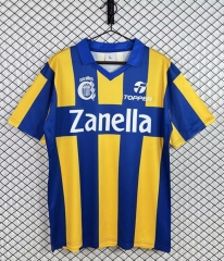 Retro Version 89-91 Club Atlético Rosario Central Home Yellow&Blue Thailand Soccer Jersey AAA-3257