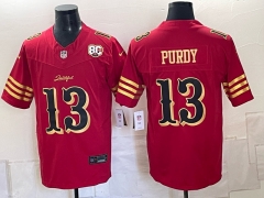 (Logo 1) San Francisco 49ers 3 Generations Red #13 NFL Jersey-0840