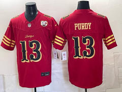 (Logo 1) San Francisco 49ers 3 Generations Red #13 NFL Jersey-0840
