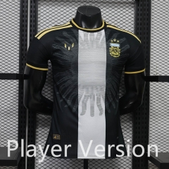(S-3XL) Player Version 26-27 Messi Commemorative Edition Argentina Black Thailand Soccer Jersey AAA-888
