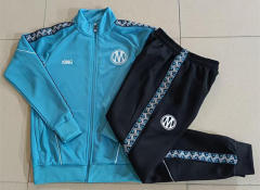 26-27 Olympique Marseille Blue Thailand Soccer Jacket Uniform-815