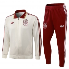26-27 2 Star Spain Light Yellow Thailand Soccer Jacket Uniform-0199