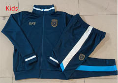 26-27 Napoli Navy Blue Kids/Youth Soccer Jacket Uniform-815