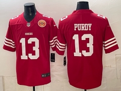 (Logo 2) San Francisco 49ers Red #13 NFL Jersey-0840