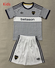 26-27 Boca Juniors Away White&Black Kids/Youth Soccer Uniform-AY