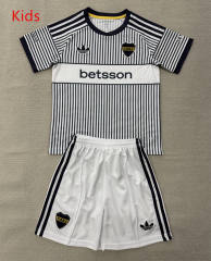 26-27 Boca Juniors Away White&Black Kids/Youth Soccer Uniform-AY