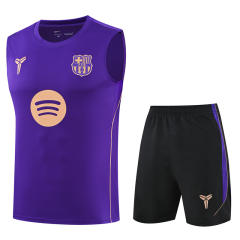 26-27 Barcelona Purple Thailand Soccer Training Vest Uniform-418