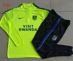 26-27 Atletico Madrid Fluorescent Green Kids/Youth Soccer Tracksuit-815