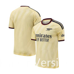 Without Brand Logo Player Version 26-27 Arsenal 2nd Away Yellow Thailand Soccer Jersey AAA-9031