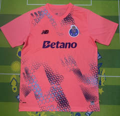 (S-4XL) 26-27 Porto Goalkeeper Pink Thailand Soccer Jersey AAA-5303