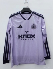 (S-4XL) 26-27 Newcastle United 2nd Away Purple Thailand LS Soccer Jeesey AAA-3685