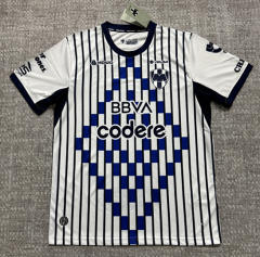 (S-4XL) 26-27 Monterrey 2nd Away White&Blue Thailand Soccer Jersey AAA-4506