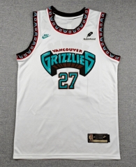Memphis Grizzlies White #27 NBA Jersey-1380