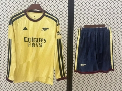 26-27 Arsenal 2nd Away Yellow LS Soccer Uniform-709