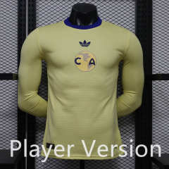 (S-4XL) Player Version 26-27 110th Anniversary Edition Club America Yellow LS Thailand Soccer Jersey AAA-888