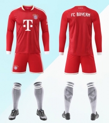 (No Socks) Without Brand Logo 26-27 Bayern München Home Red LS Soccer Uniform-9031