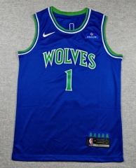 2027 Minnesota Timberwolves Blue #1 NBA Jersey-1380