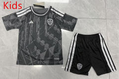 26-27 Leeds United Black&Grey Kids/Youth Soccer Uniform-1506
