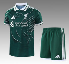 26-27 Liverpool Dark Green Thailand Training Soccer Uniform-418