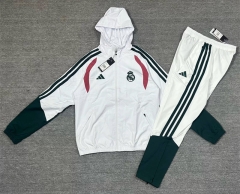 26-27 Real Madrid White Training Thailand Trench Coat Uniform-5486