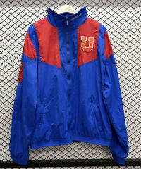 26-27 Universidad de Chile Blue&Red Thailand Soccer Trench Coat-6032