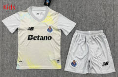 26-27 Porto Goalkeeper Grey&White Kids/Youth Soccer Uniform-3162