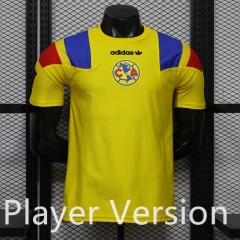 (S-3XL) Player Version 26-27 Retro Casual Version Club America Yellow Thailand Soccer Jersey AAA-888