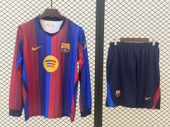 26-27 Barcelona Home Red&Blue LS Soccer Uniform-709