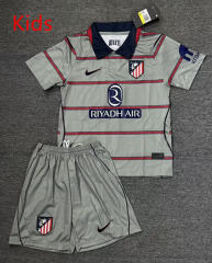 26-27 Atletico Madrid 2nd Away Light Grey Youth/Kids Soccer Uniform-2483