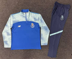 26-27 Porto Blue&White Thailand Soccer Tracksuit Uniform-5303