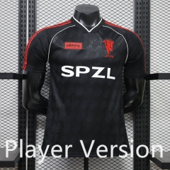 (S-3XL) Player Version 26-27 Retro Casual Version Manchester United Black Thailand Soccer Jersey AAA-888