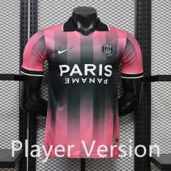 (S-3XL) Player Version 26-27 Casual Version PSG Pink&Black Thailand Soccer Jersey AAA-888
