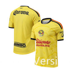 Without Brand Logo Player Version 26-27 Club America Home Yellow Thailand Soccer Jersey AAA-9031
