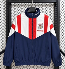 (S-3XL) 26-27 Arsenal Blue&White Thailand Trench Coat-6032