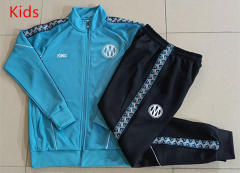 26-27 Olympique Marseille Blue Kids/Youth Soccer Jacket Uniform-815