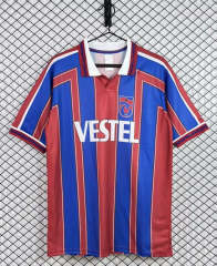 Retro Version 98-99 Trabzonspor Home Red&Blue Thailand Soccer Jersey AAA-3257