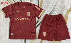 26-27 Sporting Clube de Braga Away Dark Red Kids/Youth Soccer Uniform-3162