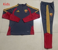 26-27 Roma Dark Grey Kids/Youth Soccer Tracksuit-2315