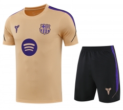 26-27 Barcelona Muddy Yellow Thailand Soccer Training Uniform-418