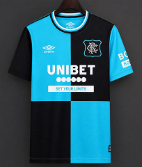 (S-4XL) 26-27 Rangers Football Club 3rd Away Blue&Black Thailand Soccer Jersey AAA