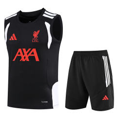26-27 Liverpool Black Thailand Soccer Training Vest Uniform-418