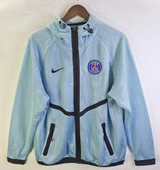 (S-3XL) 2026 PSG Light Blue Pre-match Soccer Jakcet-811