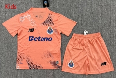 26-27 Porto  Goalkeeper Pink Kids/Youth Soccer Uniform-3162