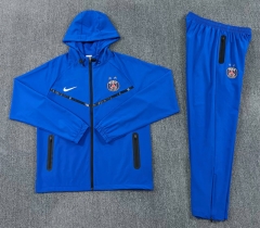 26-27 PSG 2 Star Color Blue Thailand Soccer Coat Uniform With Hat-2315