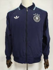 26-27 Germany Blue Single-sided Embroidered Thailand Soccer Trench Coat-0255