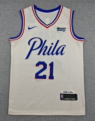 2027 Philadelphia 76ers #21 Beige NBA Jersey-1380