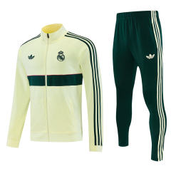 26-27 Real Madrid Light Yellow Thailand Soccer Jacket Uniform-4627