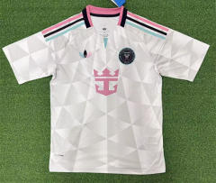 (S-4XL) 26-27 Inter Miami CF 2nd Away White&Grey Thailand Soccer Jersey AAA-403