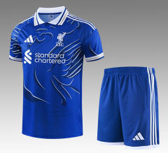 26-27 Liverpool Blue Thailand Training Soccer Uniform-418