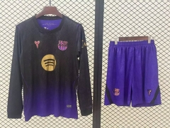 26-27 Barcelona Away Black&Purple LS Soccer Uniform-709